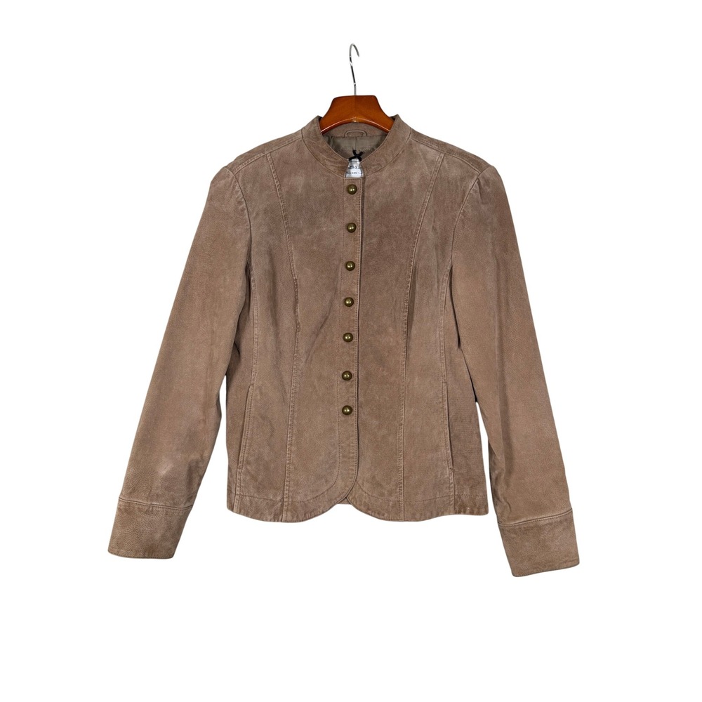 Live a Little Taupe Suede Button-Front Jacket